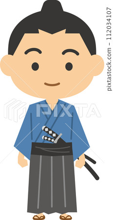 Image illustration of a samurai holding a sword Image illustration of a samurai holding a sword 112034107