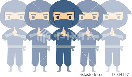 Image illustration of a ninja using Bunshin no Jutsu Image illustration of a ninja using Bunshin no Jutsu 112034117