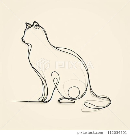 一筆畫貓 112034501