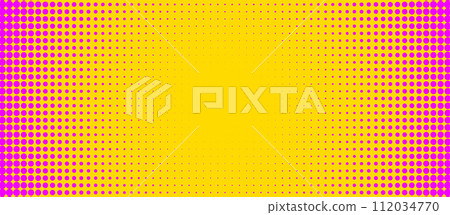 Vintage pop art halftone banner. vector illustration 112034770