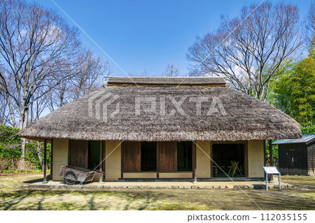 東京都府中市共同之森博物館、舊落池家住宅、江戶時代後期建造的府中茅草屋頂農舍 112035155