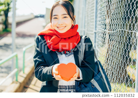 Woman with heart Woman with heart 112035832