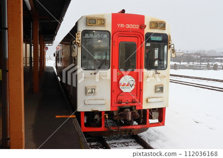Winter Yuri Kogen Railway Chokai Sanroku Line Yajima Station and Obako Train Winter Yuri Kogen Railway Chokai Sanroku Line Yajima Station and Obako Train 112036168