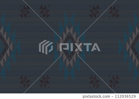 Navajo tribal vector seamless pattern. Native American ornament. Ethnic South Western decor style. Boho geometric ornament. Vector seamless pattern. Mexican blanket, rug. Woven carpet illustration. Navajo tribal vector seamless pattern. Native American ornament. Ethnic South Western decor style. Boho geometric ornament. Vector seamless pattern. Mexican blanket, rug. Woven carpet illustration. 112036529