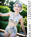 [AI image] Young woman smiling all over the place 112037637