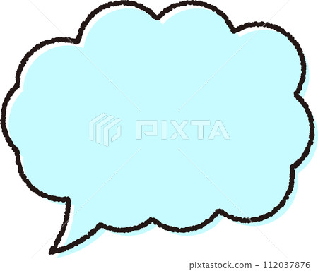 A light blue speech bubble with a simple and gentle impression 112037876