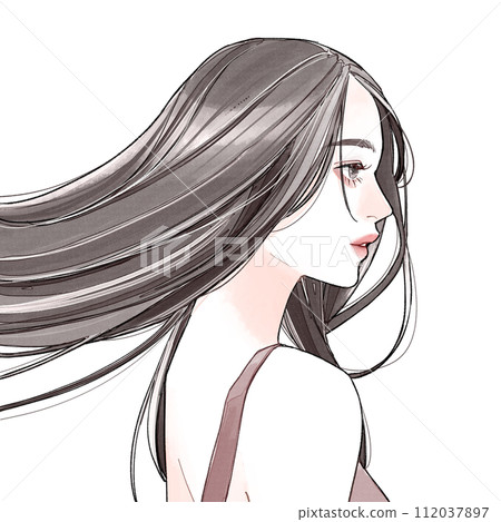 一位美麗的髮型女士 112037897