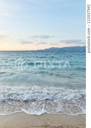 Okinawa sea at sunset 112037942