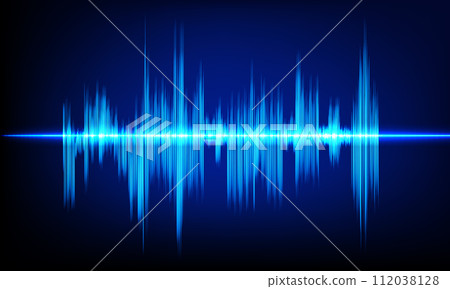 Abstract Sound Wave Blue Digital Frequency wavelength graphic design Vector Illustration 112038128
