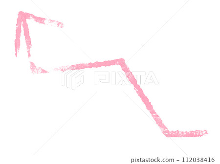 pink hand drawn zigzag arrow 112038416