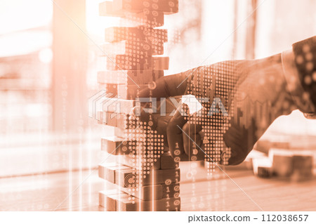 Stock market or forex trading graph and candlestick chart suitable for financial investment concept. Economy trends background for business idea and all art work design. Abstract finance background.. Stock market or forex trading graph and candlestick chart suitable for financial investment concept. Economy trends background for business idea and all art work design. Abstract finance background.. 112038657