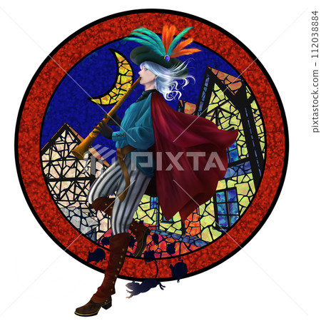 彩色玻璃插圖 112038884