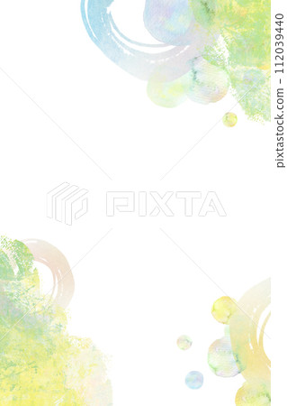 綠色清爽水彩背景素材 綠色清爽水彩背景素材 112039440