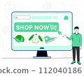 online shopping mobile app templates concept flat design illustration  112040186