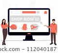 online shopping mobile app templates concept flat design illustration  112040187