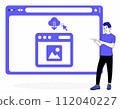 Download multimedia platform in smartphone vector illustration 112040227