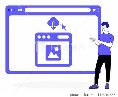 Download multimedia platform in smartphone vector illustration 112040227