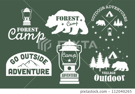 Camping logo for outdoor use 112040265