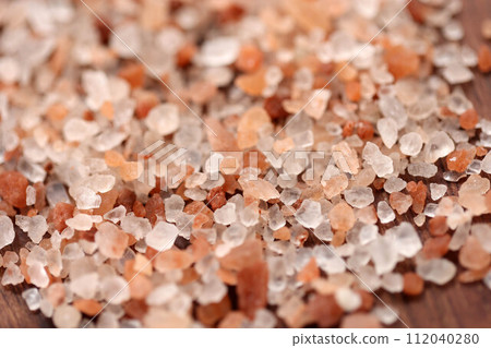 Pink Himalayan salt background material 112040280