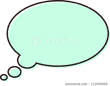 Imaginative mint green speech bubble 112040468
