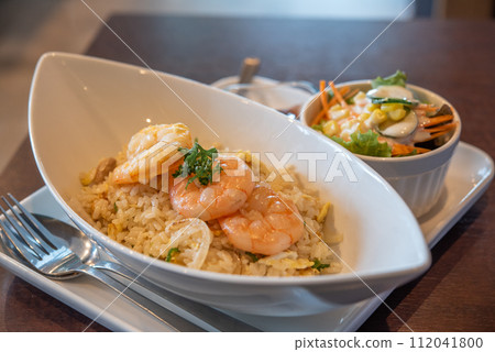 Western restaurant's shrimp pilaf Western restaurant's shrimp pilaf 112041800