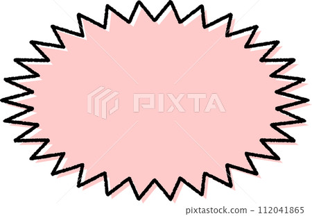 尖尖的紅色氣泡 112041865