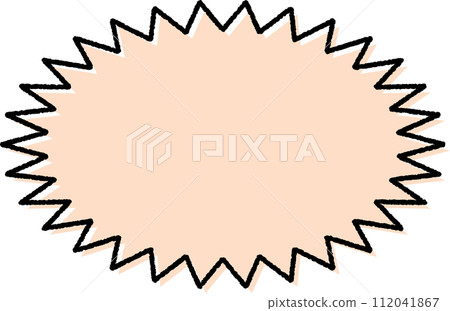 Spiky orange speech bubble 112041867