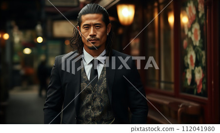 Boss/chief of a gang/yakuza/gang (suit, middle-aged, 40s) 112041980