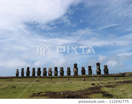 Moai statue of Af Tongariki Moai statue of Af Tongariki 112042775