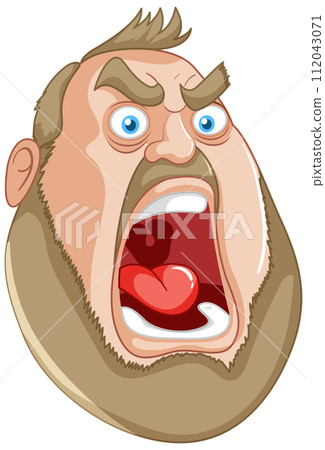 Angry Man Yelling Vector Illustration Angry Man Yelling Vector Illustration 112043071