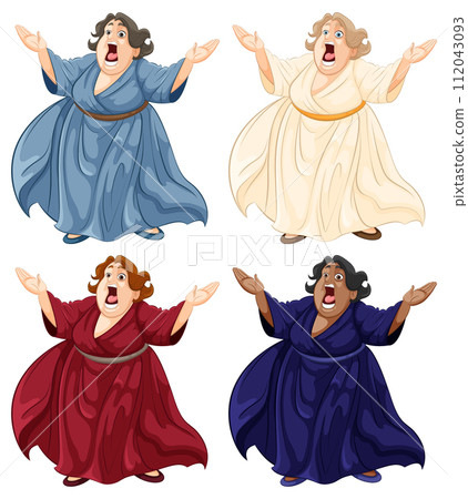 Colorful Quartet of Opera Singers Colorful Quartet of Opera Singers 112043093