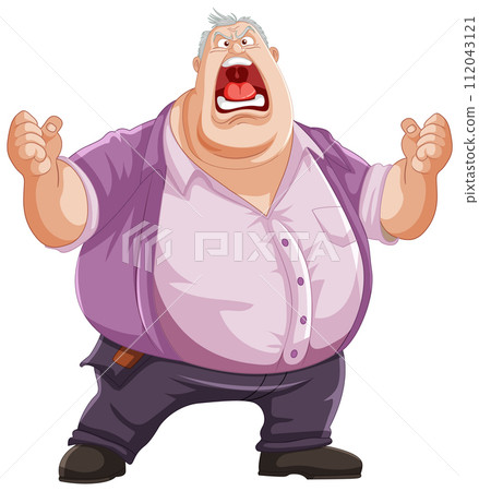 Angry Man Expressing Outrage 112043121