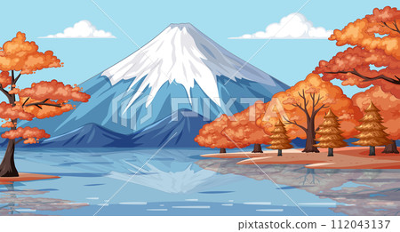 Autumn at the Majestic Mountain Lake Autumn at the Majestic Mountain Lake 112043137
