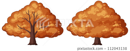 Autumn Trees Vector Illustration Autumn Trees Vector Illustration 112043138