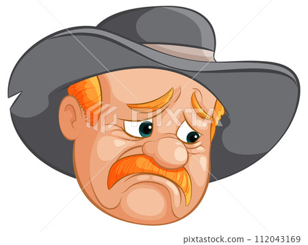 Sorrowful Cowboy Vector Illustration 112043169