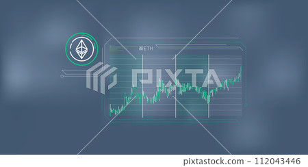 Simple infographics about the growth of the Ethereum price. Simple infographics about the growth of the Ethereum price. 112043446