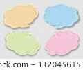 Background of colorful speech bubbles with a three-dimensional effect 112045615