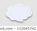 Cloud-shaped speech bubble background 112045742