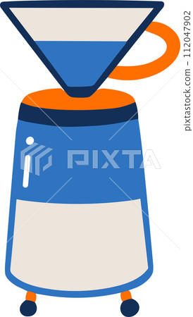 isolate coffee making machine flat style on background isolate coffee making machine flat style on background 112047902