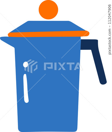 isolate coffee jar flat style on background isolate coffee jar flat style on background 112047906