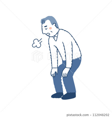 老人疲憊地嘆了口氣 112048202