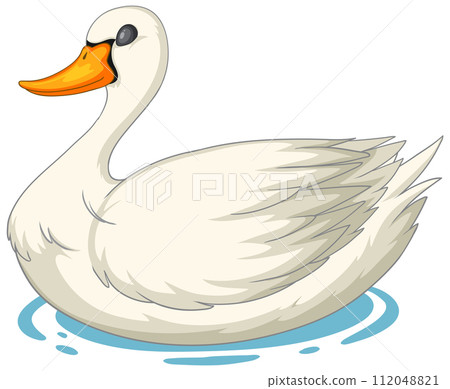 Graceful Swan on Serene Water 112048821