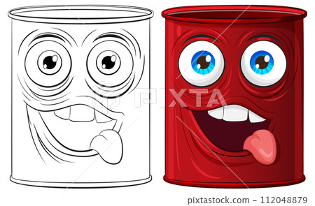 Animated Cans with Expressive Faces 112048879