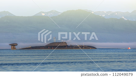 Submarine of the Russian army in the Pacific Ocean 112049079