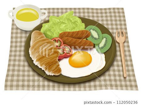 Western style breakfast illustration 112050236