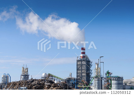 The chimney of an industrial plant The chimney of an industrial plant 112050312