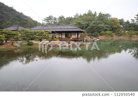 Japanese garden: Scenery of Ritsurin Park in Takamatsu City, Kagawa Prefecture 112050540