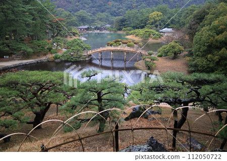 日本庭園：香川縣高松市栗林公園風景 112050722