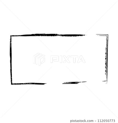 Frame rectangle outline border grunge shape icon, vertical, rectangle decorative doodle element for design in vector illustration 112050773