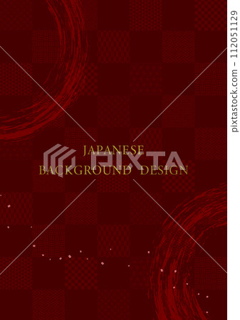 Traditional Japanese pattern design background material with headings 112051129